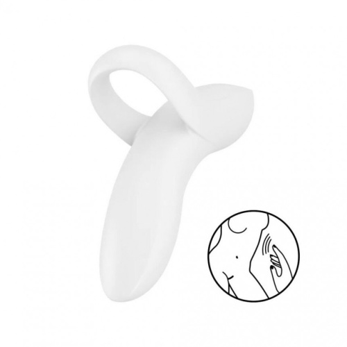 Satisfyer Bold Lover - Вібратор на палець, 9.3х4.5 см (білий) - купити в Києві, Україні