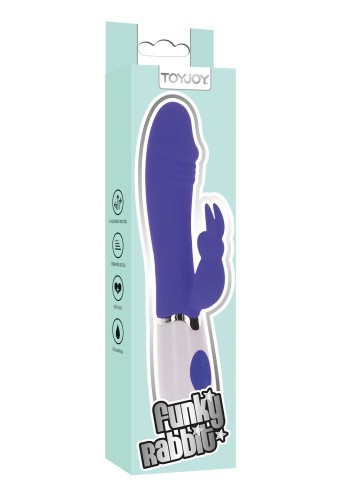 Toy Joy Funky Rabbit - Вибратор-кролик, 19х3 см (фиолетовый)
