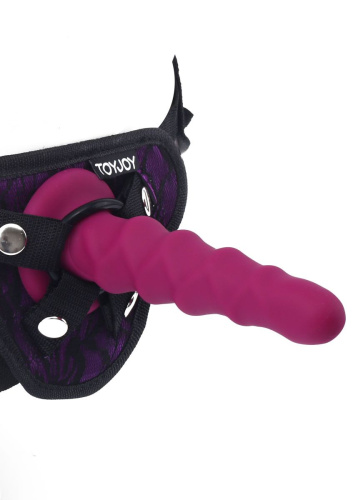 Фаллоимитатор насадка для страпона Toy Joy Ribbed Dong 6 Inch, 15 см