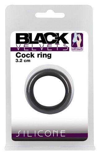 Black Velvets Cock Ring - ерекційне кільце, 3.2 см (чорний) - купити в Києві, Україні