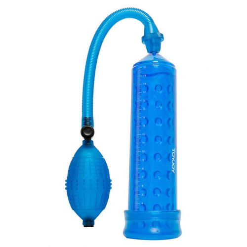 Toy Joy Power Massage Pump - Мужская вакуумная помпа, 23х5.5 см (синий)