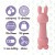 FeelzToys Mister Bunny - Мини-вибратор  с двумя насадками, 13.5х3.5 см, (розовый)