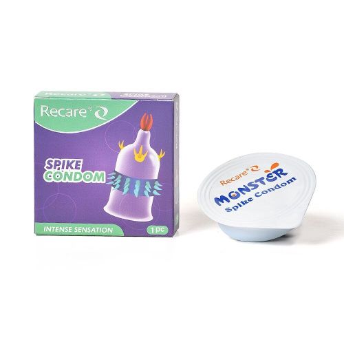 Насадка на член Recare Spike Condom Purple (с усиками и рядами шипов)