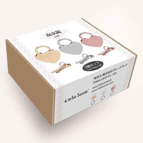 Замочек Liebe Seele Heart Shape Padlock Gold (2 шт)