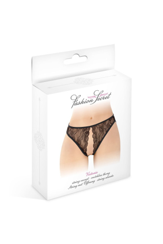 Трусики с открытым доступом Fashion Secret Victoria, S-L черные
