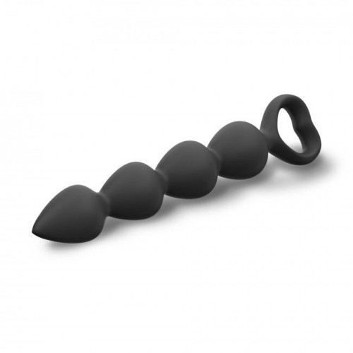Love To Love Bing Bang L Black Onyx - анальная цепочка, 14.4х3.3 см, (черный)