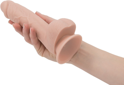 Addiction Mark 7.5" Dildo With Balls силиконовый фаллоимитатор с мошонкой и присоской, 19х3.8 см