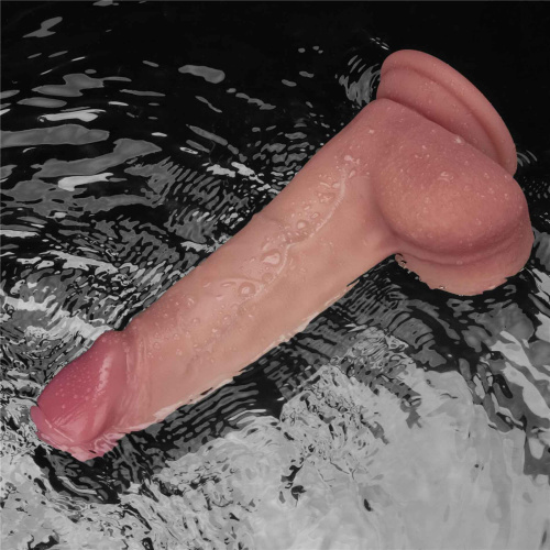 Реалистичный вибратор LoveToy Vibrating Sliding Skin Pro II, 20 см
