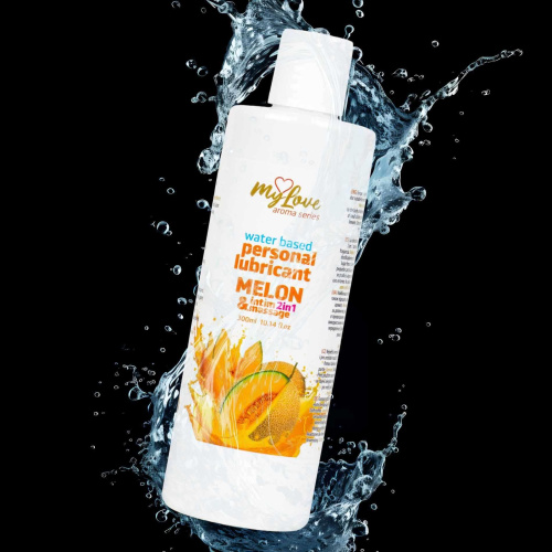 2в1 лубрикант и массажный гель - MyLove Aroma Series Intim&Massage Melon, 300 мл