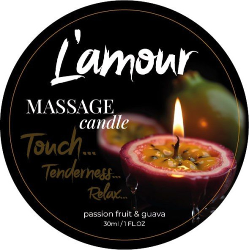 Масажна свічка L'amour Massage Candle Passion Fruit & Guava, 30 мл (маракуя) - купити в Києві, Україні