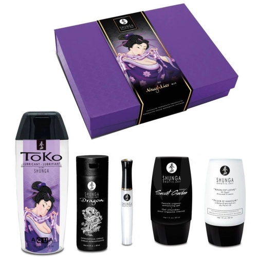 Подарунковий набір Shunga Naughtier Kit, 5 продуктів для інтимної стимуляції - купити в Україні | Секс шоп SEX-SHOP.ua