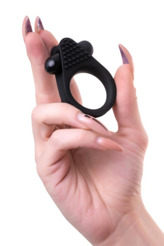 A-Toys Brid Cock Ring - виброкольцо с шипами, 6.3х3.1 см (черный)
