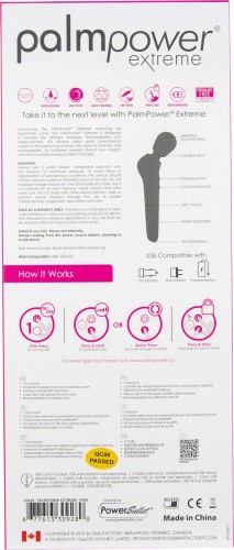 PalmPower EXTREME Pink потужний вібромасажер з плавним регулюванням потужності, 26.4х5.6 см (рожевий) - купити в Києві, Україні