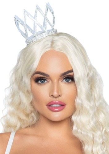 Leg Avenue-Faux rhinestone die cut crown Silver - Мініатюрна корона зі стразами - купити в Києві, Україні