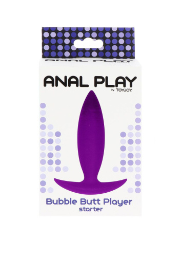 Toy Joy Bubble Butt Player Starter - Анальна пробка, 10х2,5 см (фіолетовий) - купити в Києві, Україні