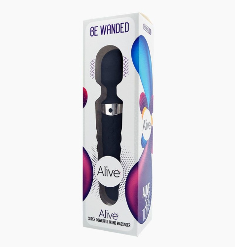 Alive Be Wanded Black - мини-вибромассажер, 20х4.1 см