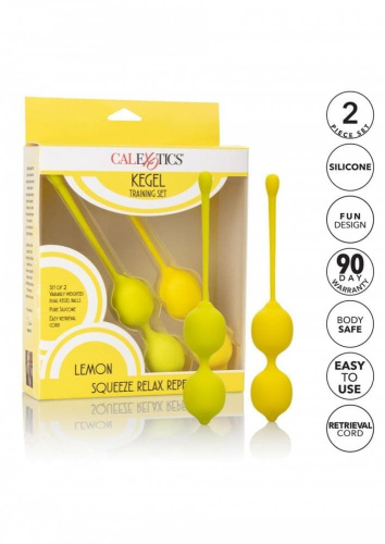 CalExotics Kegel Training Set Lemon вагинальные шарики, 9.5х3.25 см