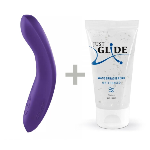 We-Vibe Rave + Лубрикант 50 мл - анатомічний вібратор для точки G, 19,3х3,4 см (фіолетовий) - купити в Києві, Україні