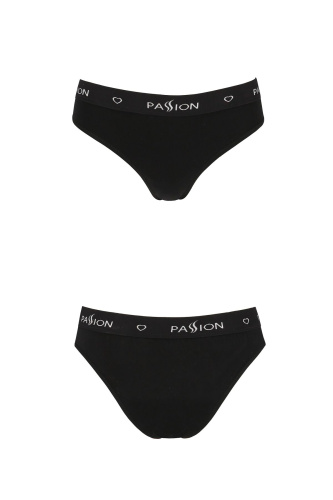 Passion PS004 Panties black трусики-слипы из хлопка с эластаном, L (чёрный)