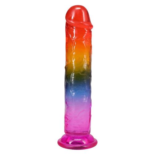 Дилдо Doc Johnson Crystal Jellies 7.5 Inch Dong Rainbow, 19,7 см - купити в Україні | Секс шоп SEX-SHOP.ua