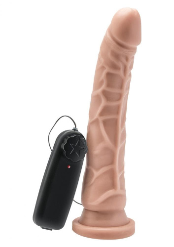 Get Real Cock 8 Inch Flesh Vibrating - Реалистичный вибратор, 20.5х4 см (телесный)