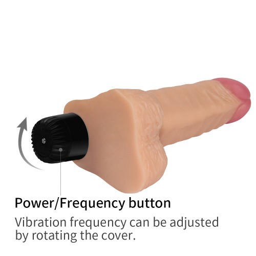 LoveToy Real Feel Vibrator 14 Flesh 7 '' - Реалистичный вибратор, 15 см (телесный)