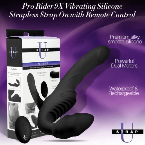 Безремневой страпон U-Strap Pro Rider 9X Strapless Strap On, 21.5 см