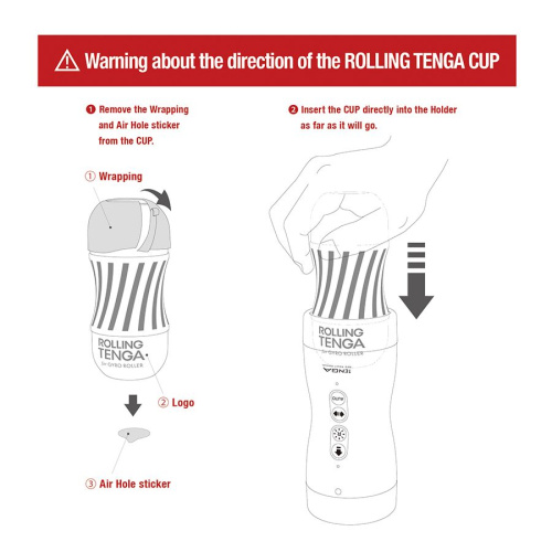 Автоматический мастурбатор Tenga Vacuum Gyro Roller совместим с Tenga Cup, 20,35 см