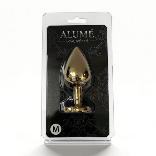 Анальная пробка с камнем в форме сердца ALUME, M