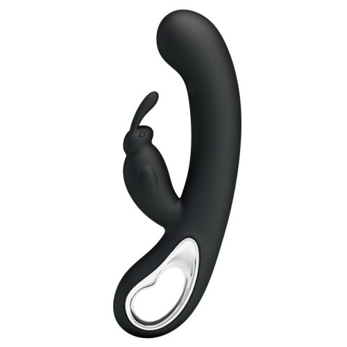  Pretty Love Webb Vibrator Black - Силиконовый вибратор-кролик, 21х3.5 см (черный)
