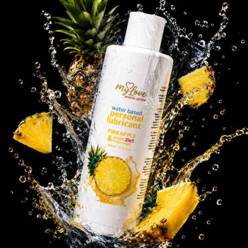 2в1 лубрикант и массажный гель - MyLove Aroma Series Intim&Massage Pineapple, 300 мл