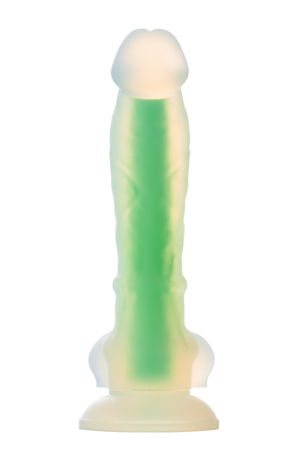 Dream Toys Radiant Glow In The Dark Soft Dildo - Фаллоимитатор, 17,5 см (зеленый)
