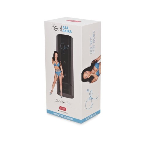 Kiiroo Onyx+ Asa Akira - Мастурбатор с 10 сжимающими кольцами, 16.5х4.5 см