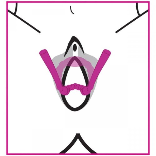 Frisky Petal Pusher Silicone Labia Spreader - Стимулятор