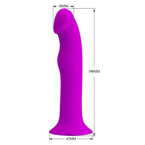 Pretty Love - Murray Dildo with Vibration - Фалоімітатор з вібрацією, 19х3.8 см (рожевий) - купити в Києві, Україні