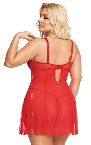 SoftLine Berta - сексуальный беби долл и стринги, XL (красный)