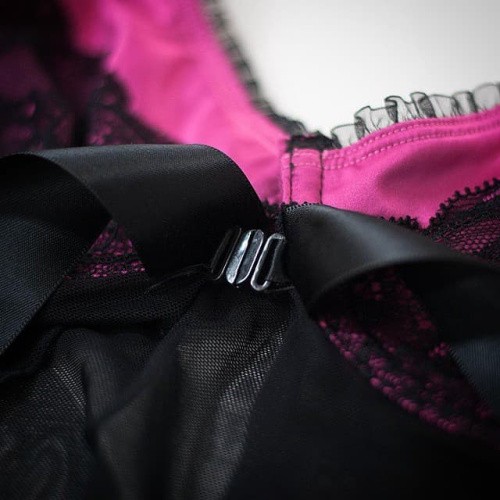 Obsessive Roseberry babydoll - Сексуальный комплект, L/XL (чёрный)