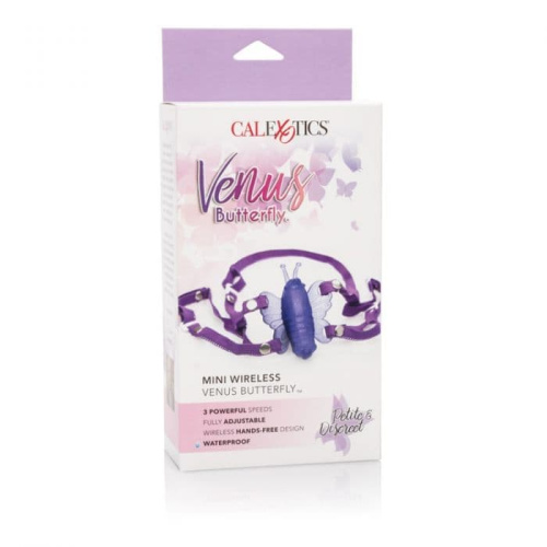 California Exotic Novelties Micro Wireless Venus Butterfly - Вибратор клиторальный в виде бабочки,  8Х2.5 см (фиолетовый)