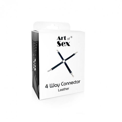 Art of Sex - 4 Way Connector - Хрестовина з натуральної шкіри - купити в Києві, Україні