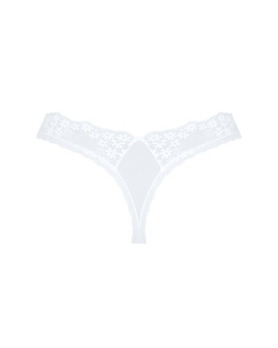 Obsessive Heavenlly thong - еротичні мереживні стрінги, XL/2XL (білий) - купити в Києві, Україні