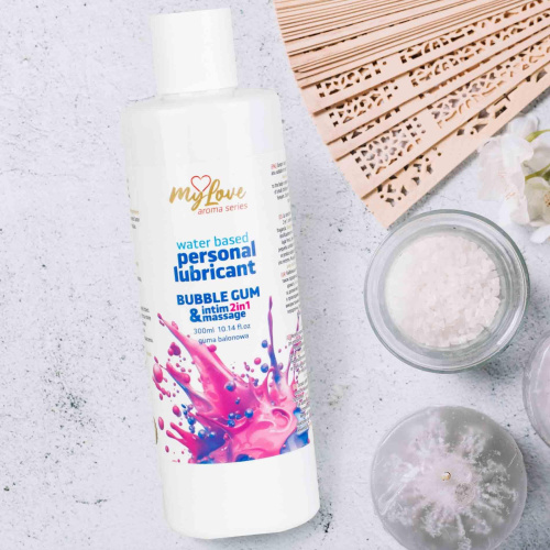 2в1 лубрикант и массажный гель - MyLove Aroma Series Intim&Massage Bubble Gum, 300 мл