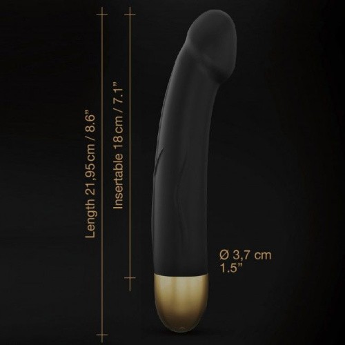 Dorcel Real Vibration M Gold 2.0 перезаряжаемый вибратор для точки G, 22х3.7 см (чёрный)