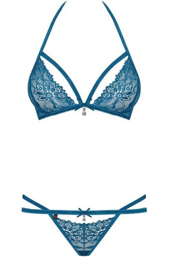 Obsessive 838-SET-6 set - комплект кружевного белья, L/XL (голубой)