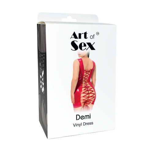 Лакированное платье на шнуровке Art of Sex - Demi, XS-M