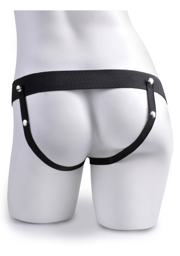 Fetish Fantasy 7.5in Hollow Squirting StrapOn - Полый страпон с имитацией эякуляции, 19х4.8см (телесный)