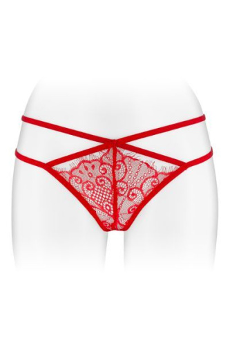 Fashion Secret Mylene Red - трусики-стринги с двойной линией бедра, S-L (красные)
