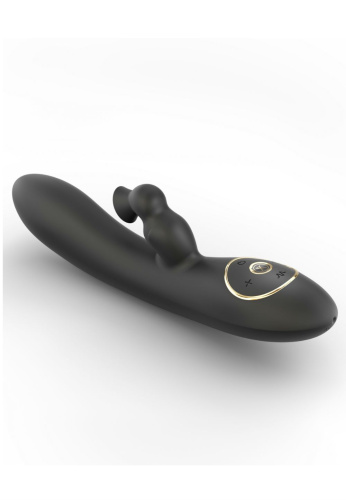 Dorcel Divine Rabbit - Вакуумный вибратор кролик, 20.5х3.5 см (чёрный)