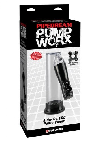 Pipedream Pump Worx Auto-vac Pro Power - Автоматическая помпа для члена, 17х6.3 см