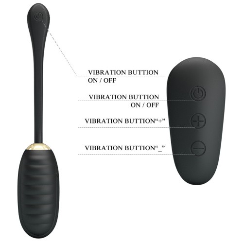 Pretty Love Doreen Remote Control Egg - Виброяйцо, 19,7 см (черный)
