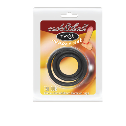Набор эрекционных колец Cock&Ball Rings Rubber Set, 3 шт